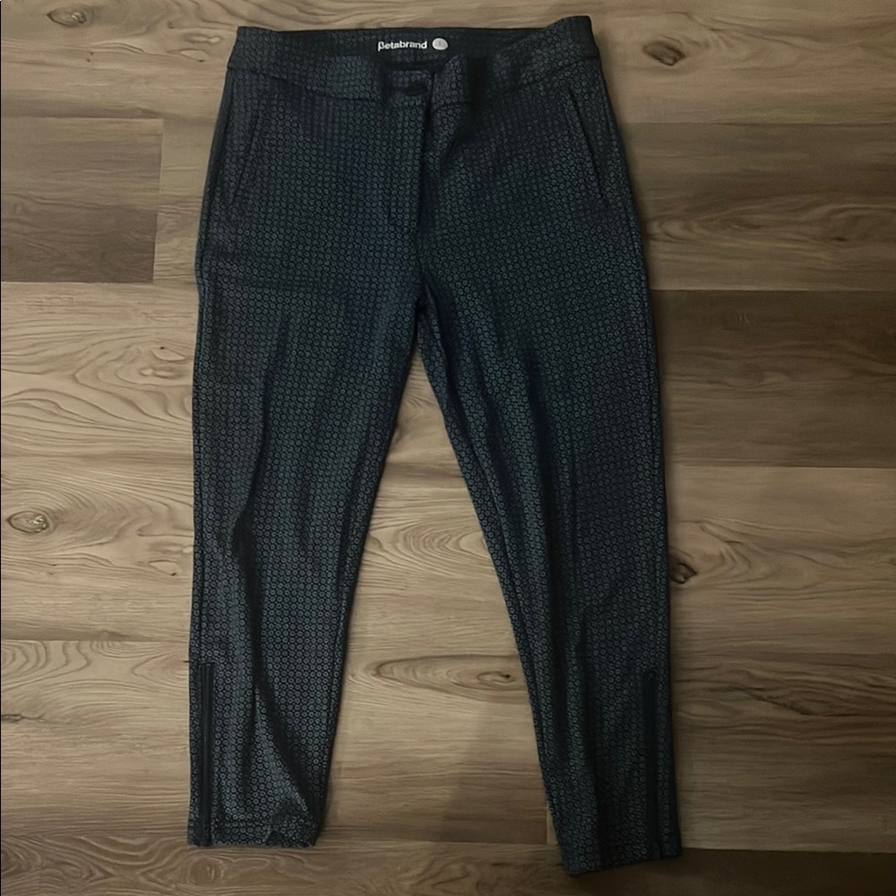 Betabrand Blue Pattern Pants